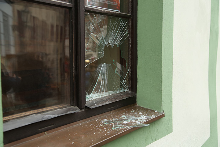 A2B Glass are able to board up broken windows while they are being repaired in Fortune Green.
